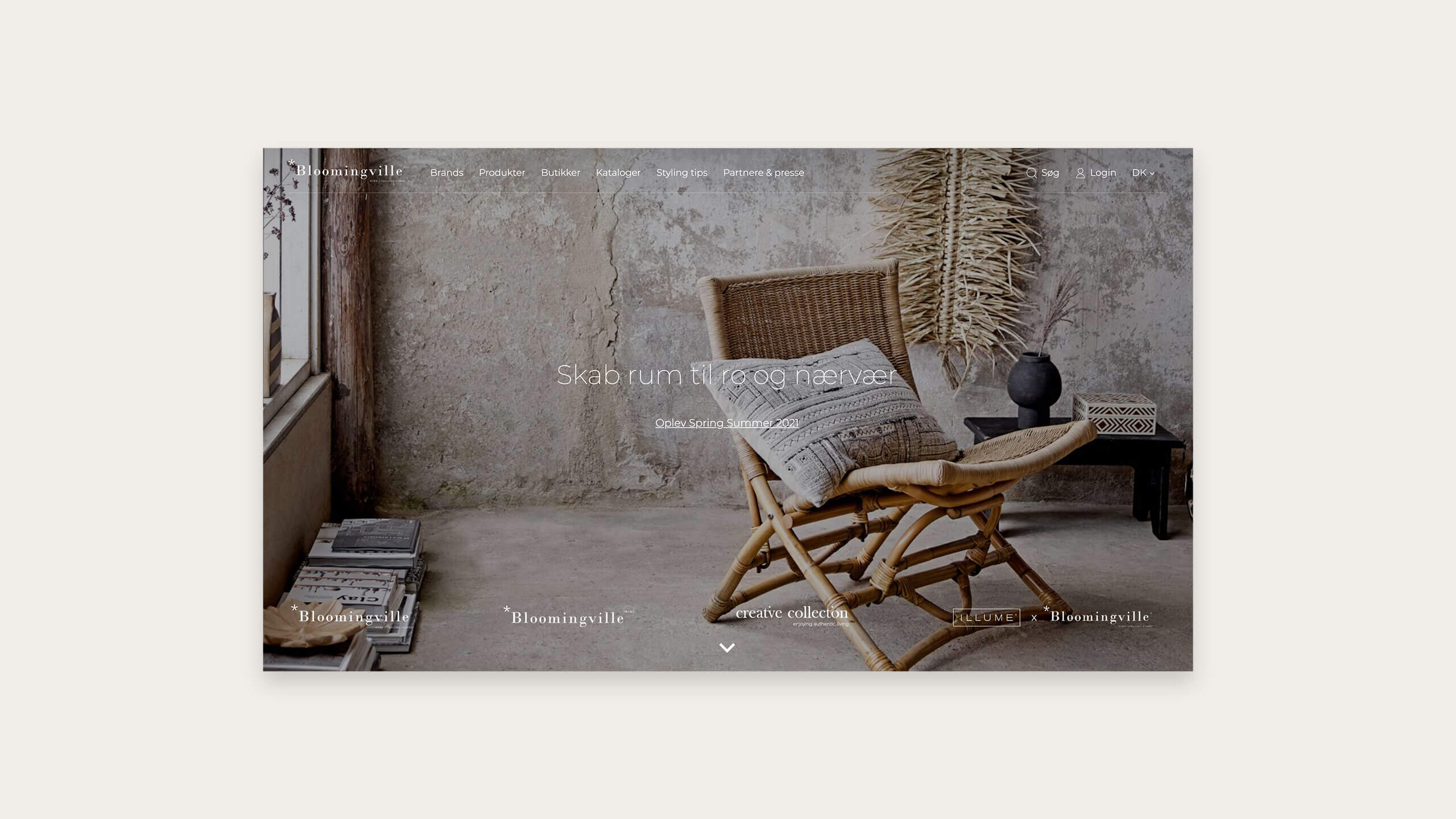 Bloomingville website forside