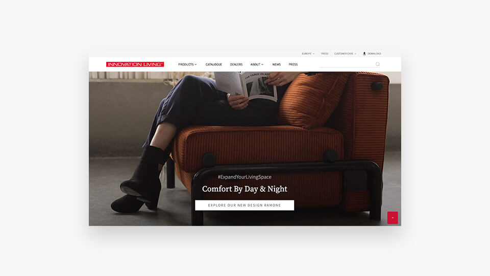 Innovation Living website forside