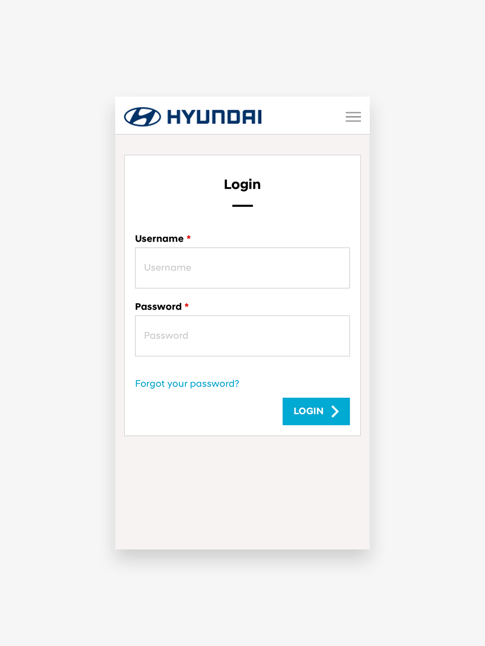 Bestillingsportal login forside