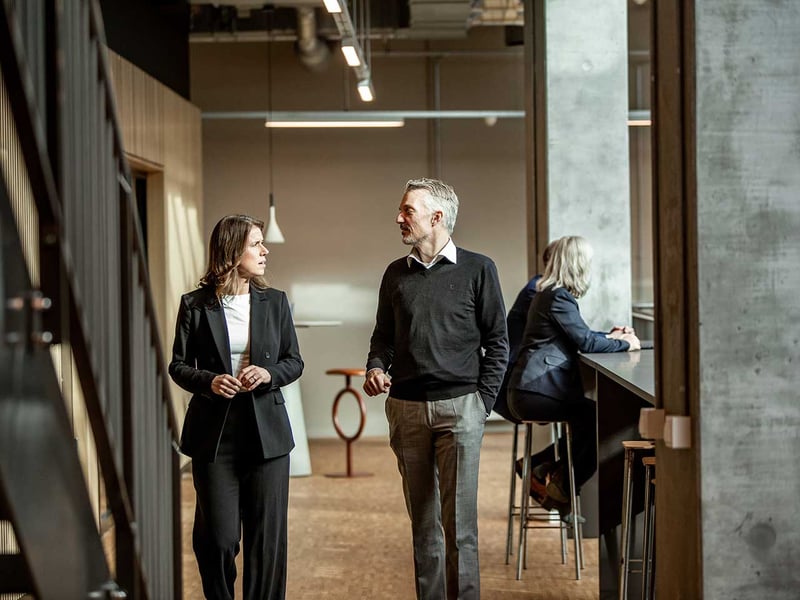 To kolleger taler om softwareudvikling