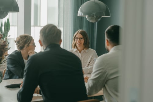 Sales and marketing experts talking